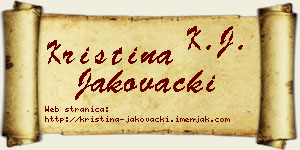 Kristina Jakovački vizit kartica